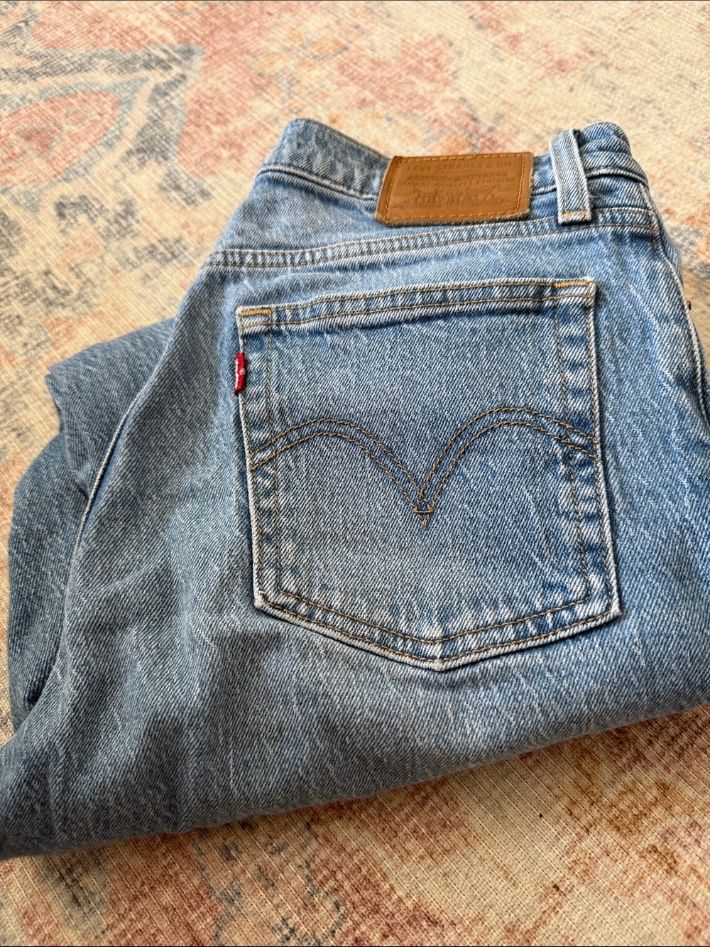 Levi's Wedgie Straight Light Wash Blue Jeans